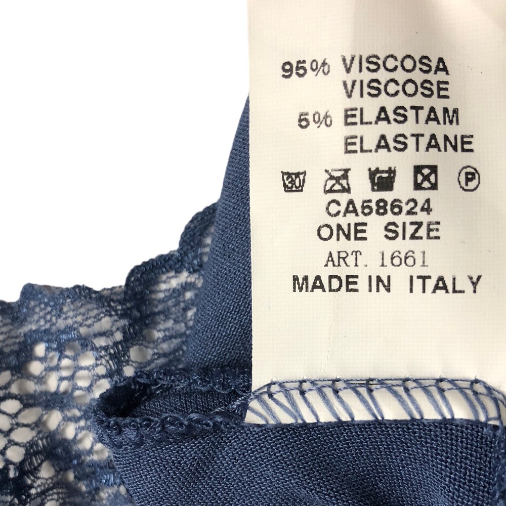 Beyond Capri Tunic Top Womens OS Blue Oversized Lace Hem Lagenlook Boho Italy - Picture 5 of 16